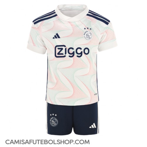 Camisa de time de futebol Ajax Replicas 2º Equipamento Infantil 2023-24 Manga Curta (+ Calças curtas)
